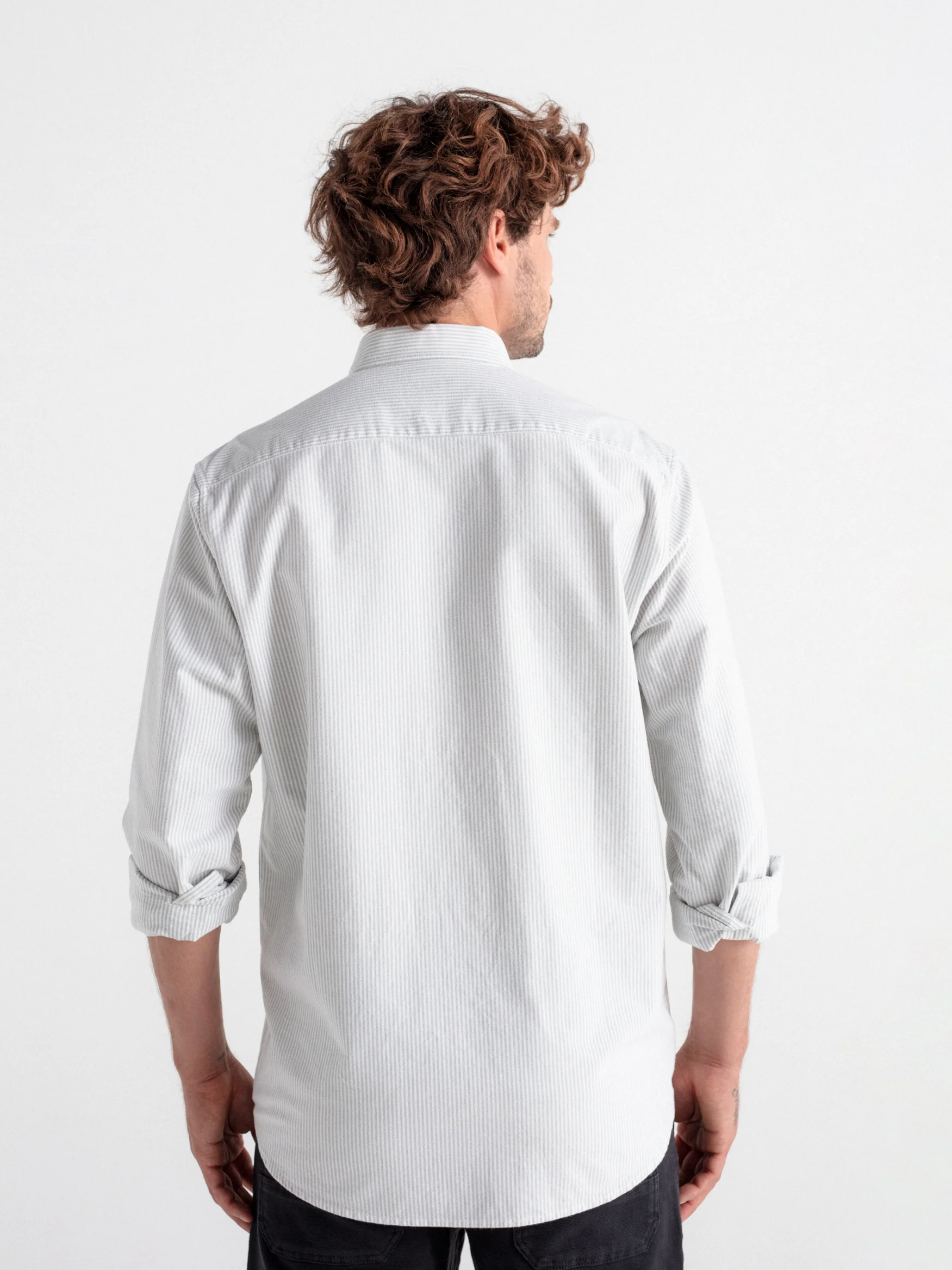 Camisa regular oxford rayas - Image 4
