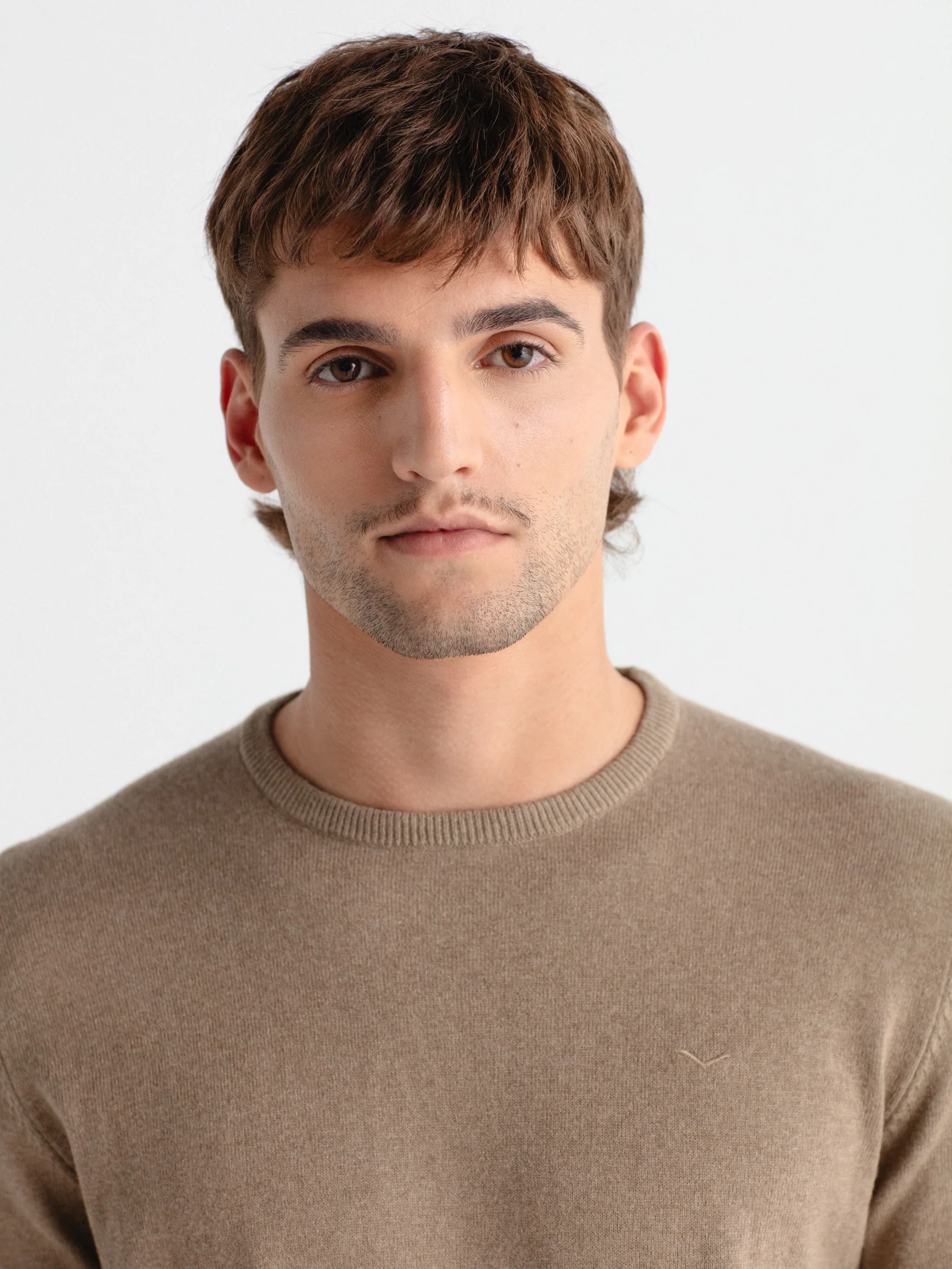 Jersey con cashmere cuello caja - Image 3